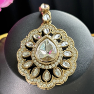 Noor Pastel Kundan Statement Necklace Set Mint & Pink