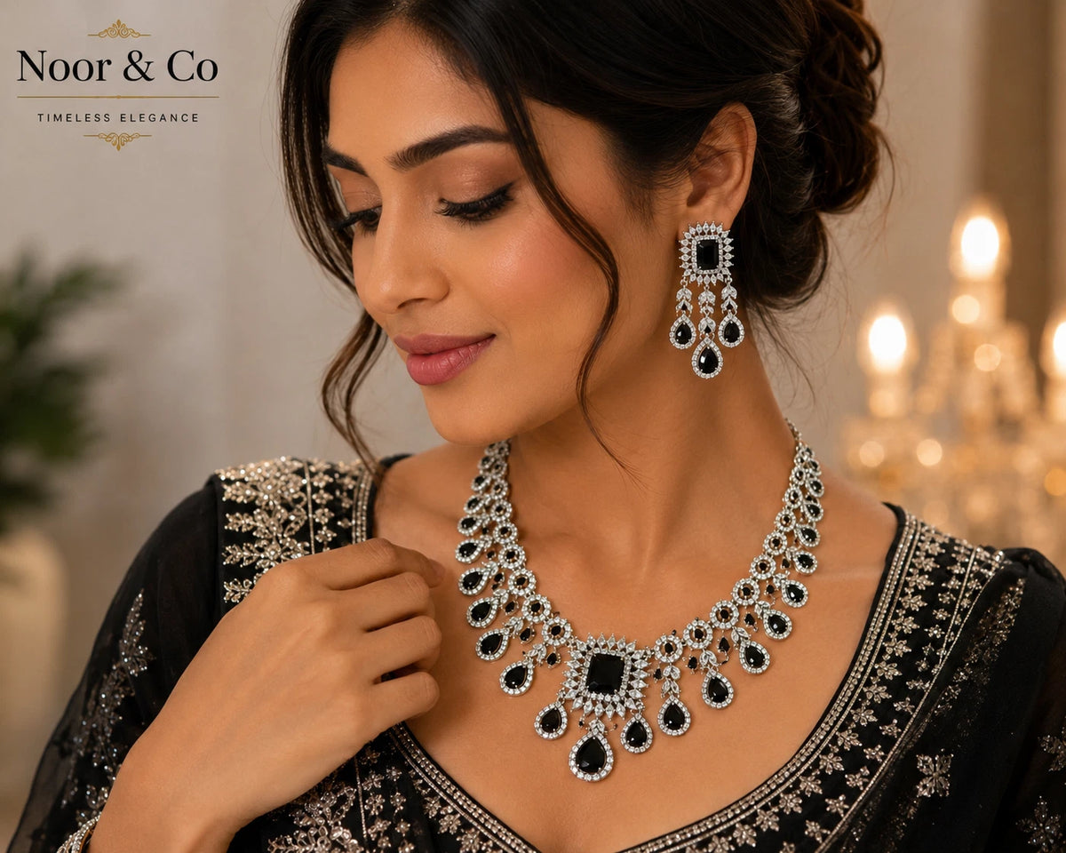 American Diamond Necklace Set