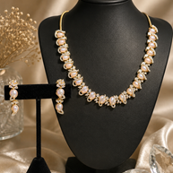 Aurelia Pearl & American Diamond Necklace Set