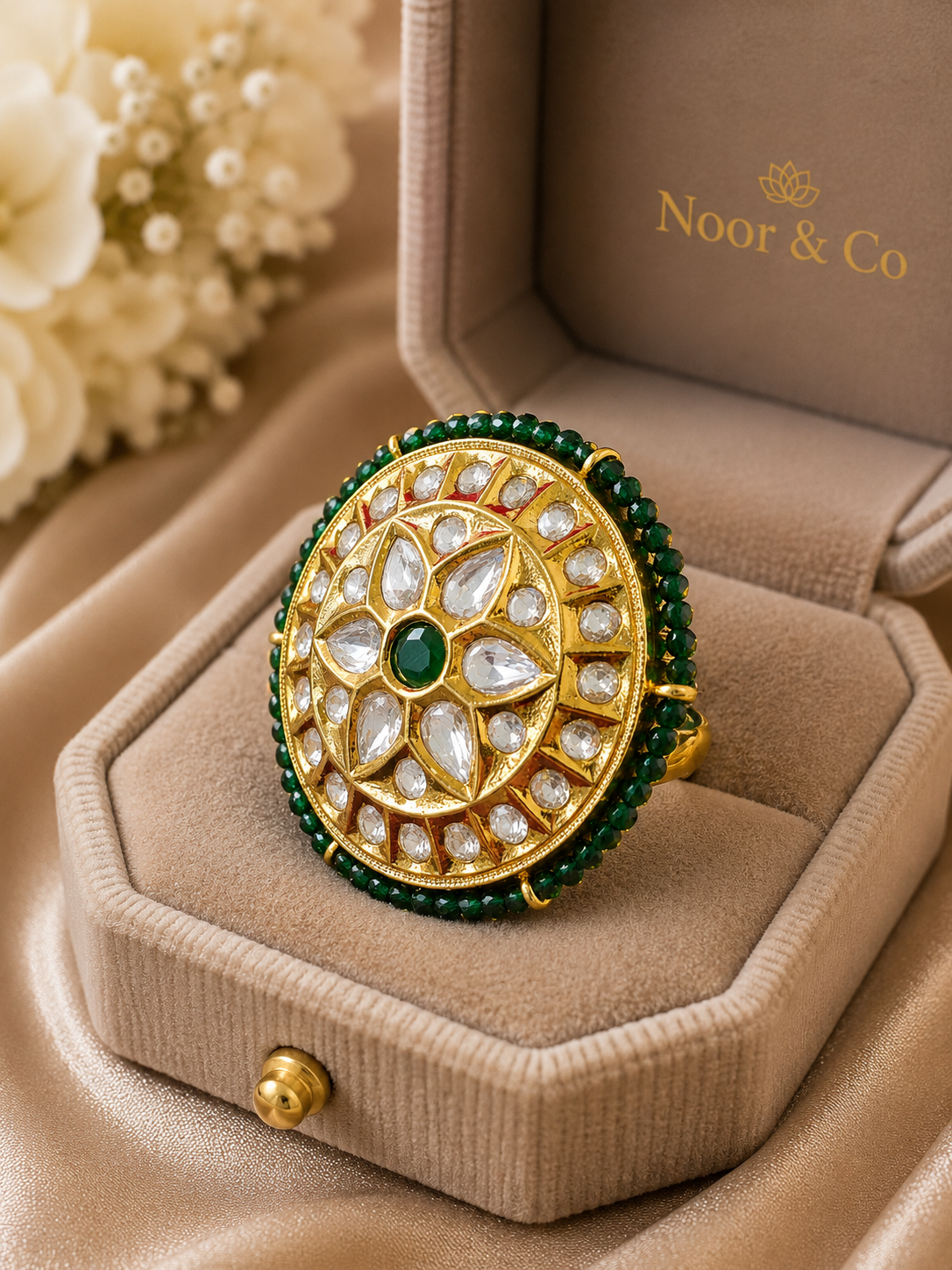 Noor & Co Kundan Statement Ring