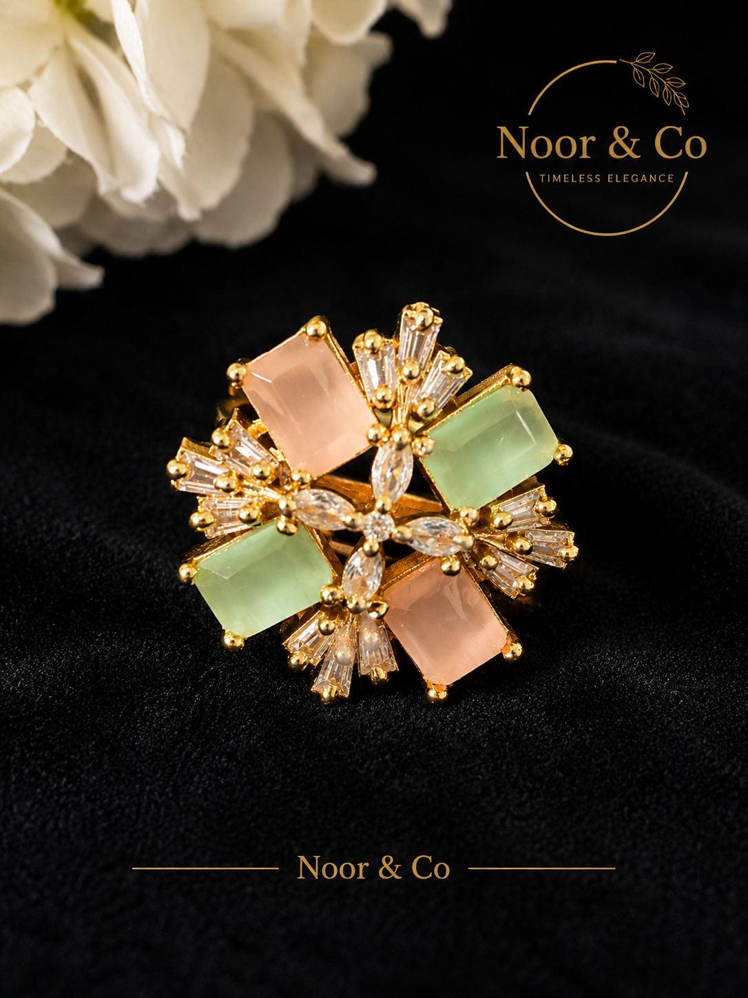 Pastel Garden Statement Ring