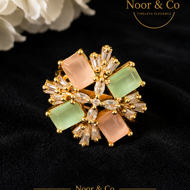 Pastel Garden Statement Ring