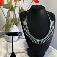 Mint Radiance Crystal Necklace & Earrings Set