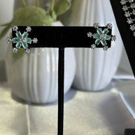 Mint Radiance Crystal Necklace & Earrings Set