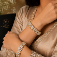 Celestial Bloom American Diamond Bangles