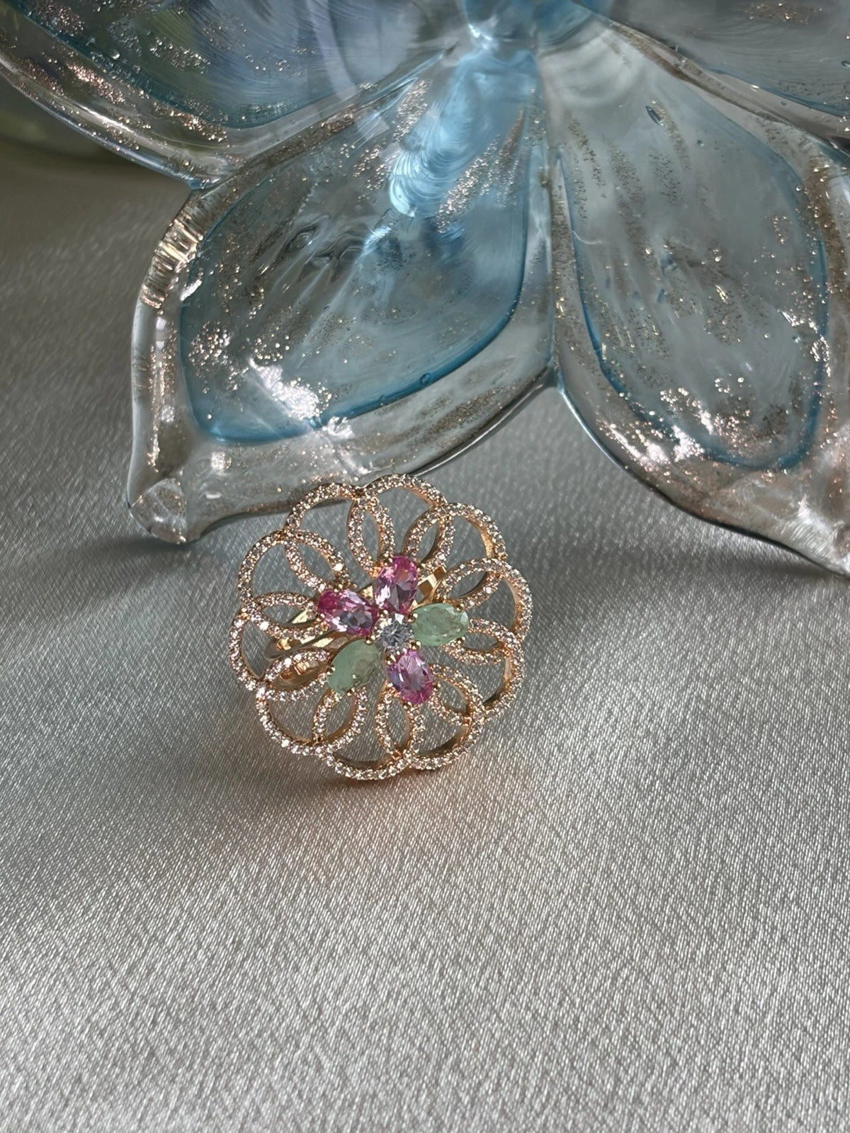 Blossom Radiance Floral Statement Ring