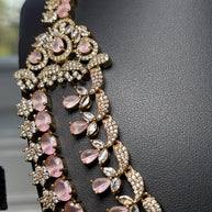 Blush Royale Bridal Necklace & Earrings Set