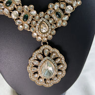 Emerald Royale Polki Bridal Necklace Set