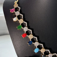 Prismatic Luxe American Diamond Necklace Set
