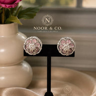 Blush Bloom Floral Stud Earrings