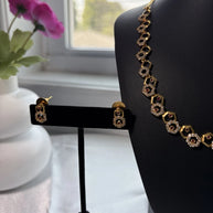 Zara Dainty Ruby CZ Necklace & Earring Set