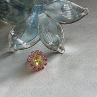 Golden Bloom Halo Statement Ring