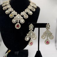 Multicolor Kundan Necklace Set with Matching Earrings