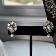 Ruby Pearl & Emerald Pearl Royale American Diamond Necklace Set