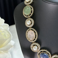 Sabasachi Inspired Heritage Gemstone Statement Necklace Set