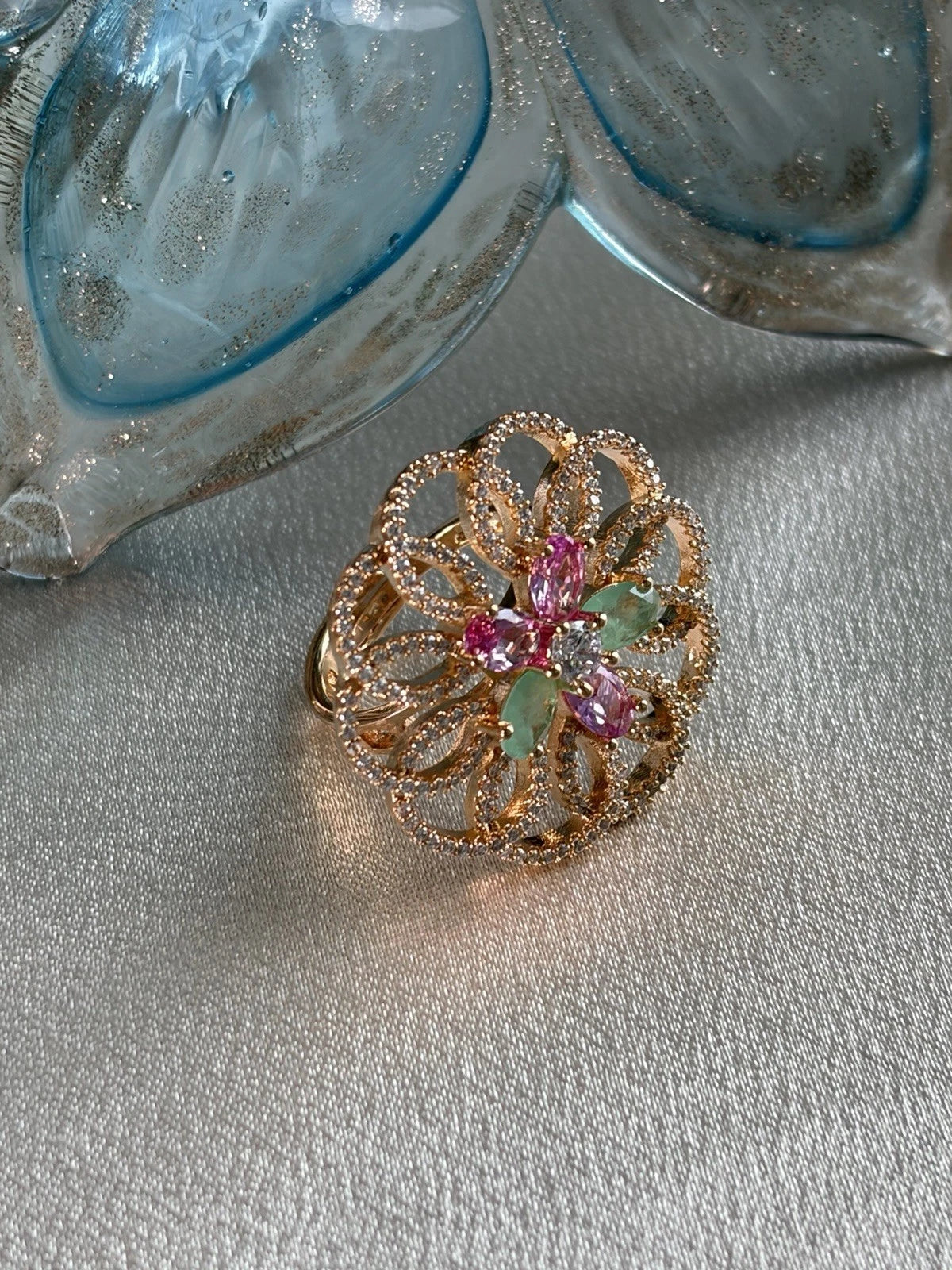 Blossom Radiance Floral Statement Ring