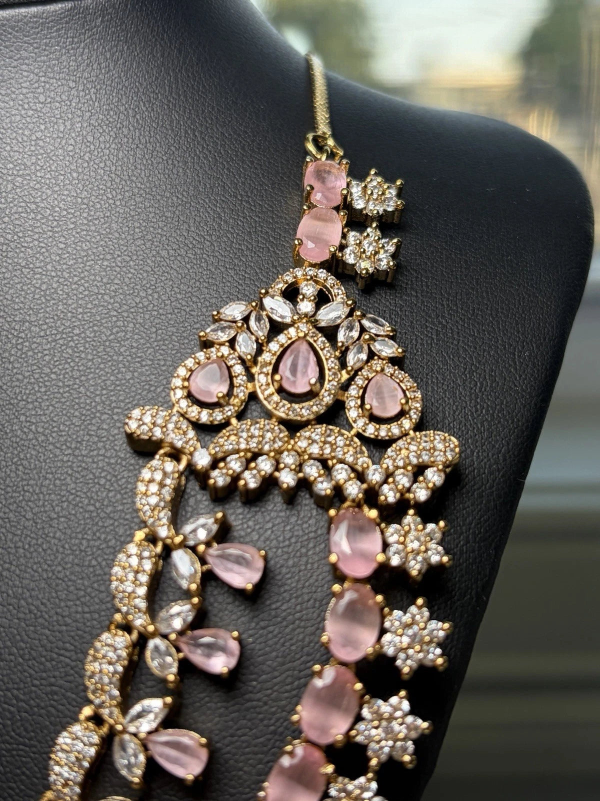 Blush Royale Bridal Necklace & Earrings Set