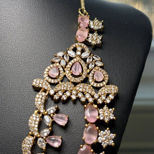 Blush Royale Bridal Necklace & Earrings Set