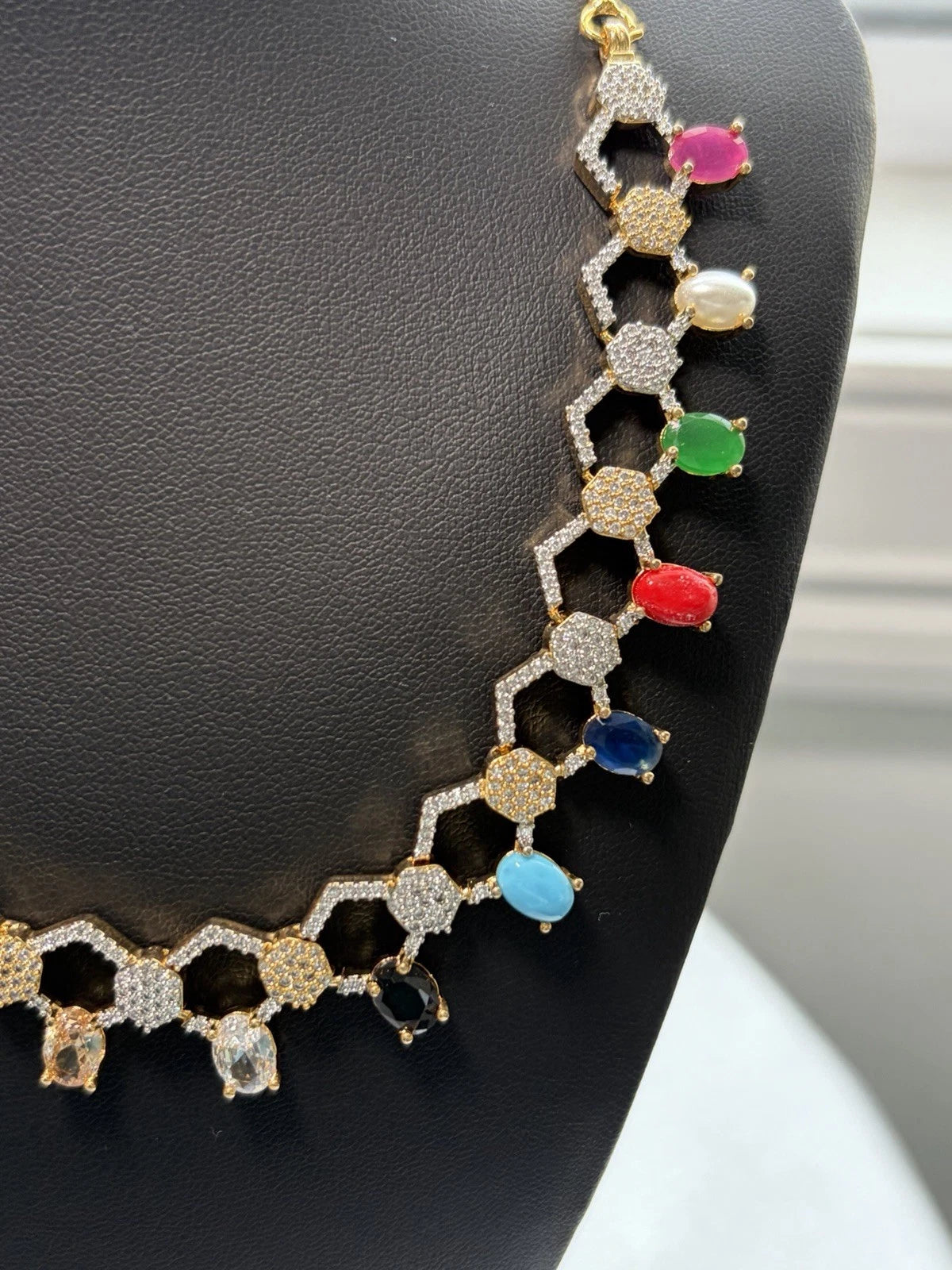 Prismatic Luxe American Diamond Necklace Set
