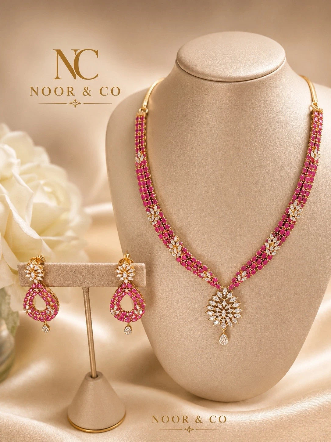 Rosé Royale Ruby Necklace Set