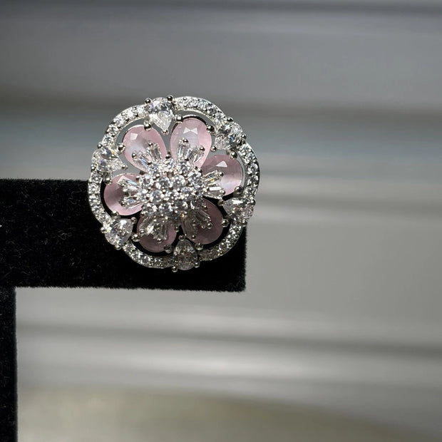 Blush Bloom Floral Stud Earrings