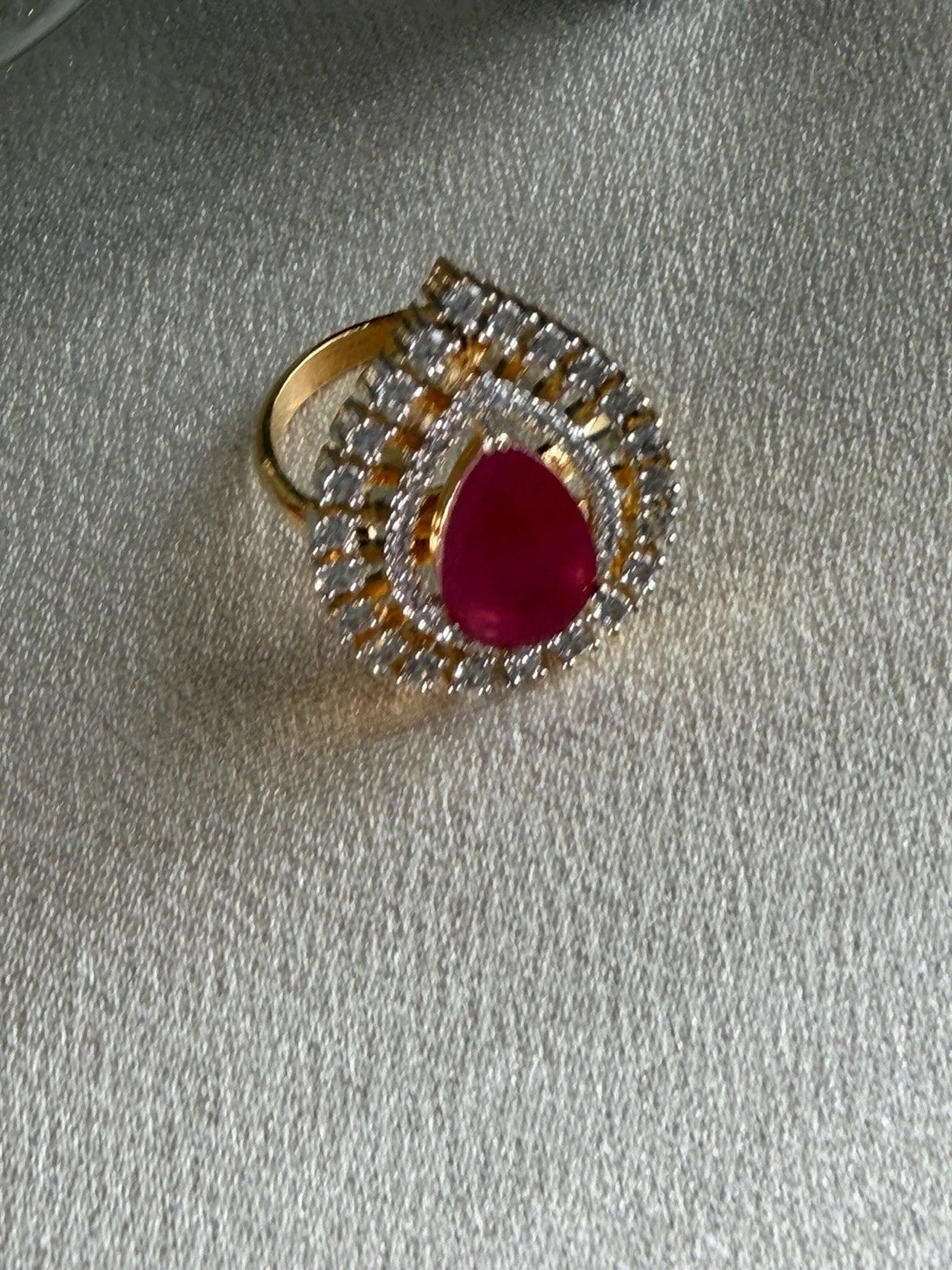 Rose Royale Teardrop Halo Ring