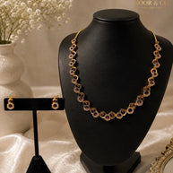 Zara Dainty Ruby CZ Necklace & Earring Set