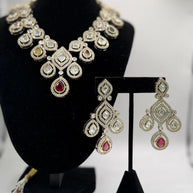 Multicolor Kundan Necklace Set with Matching Earrings