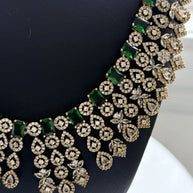 Emerald Royale American Diamond Bridal Necklace Set