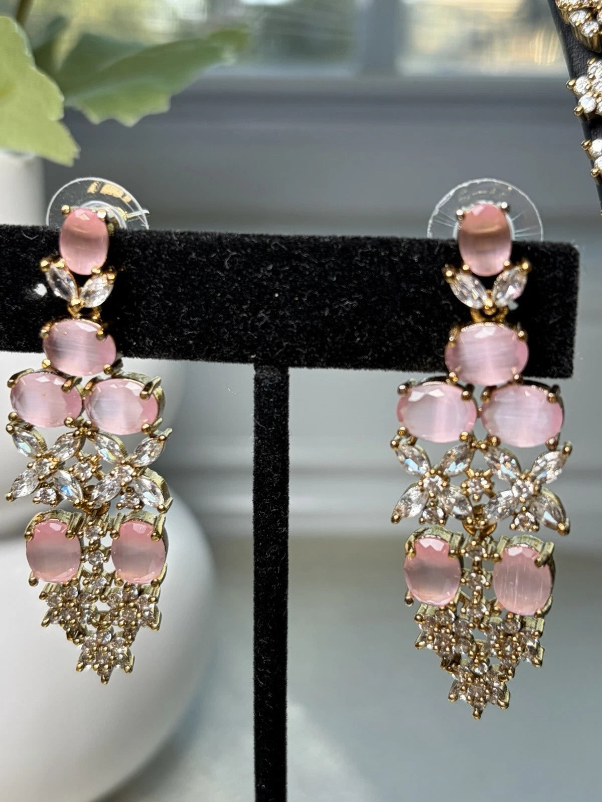 Blush Royale Bridal Necklace & Earrings Set