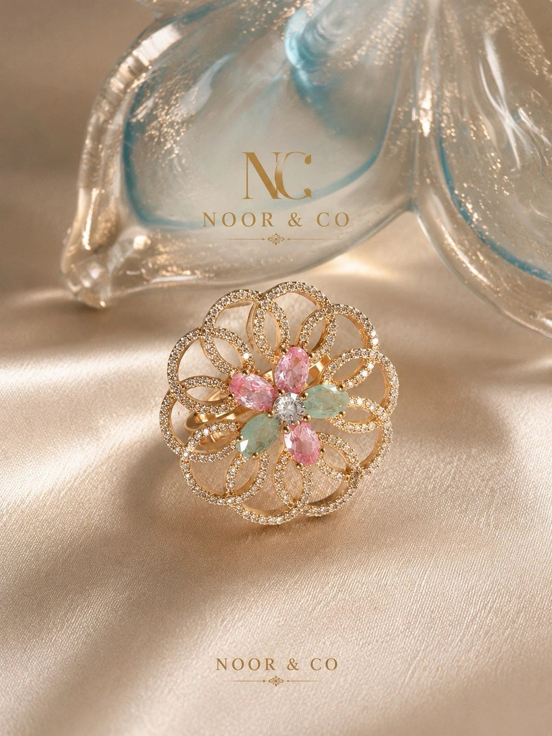 Blossom Radiance Floral Statement Ring