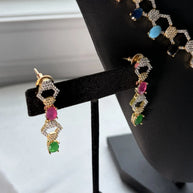 Prismatic Luxe American Diamond Necklace Set