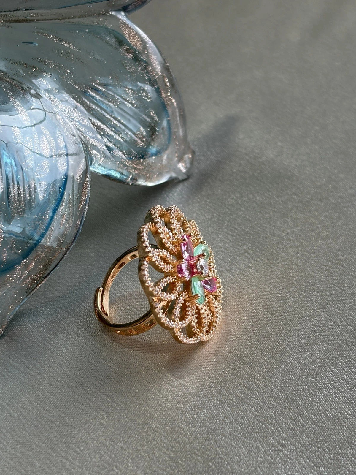Blossom Radiance Floral Statement Ring