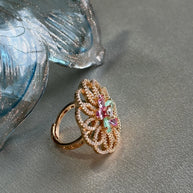 Blossom Radiance Floral Statement Ring