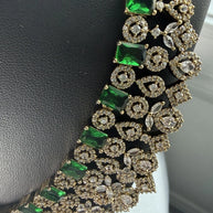 Emerald Royale American Diamond Bridal Necklace Set