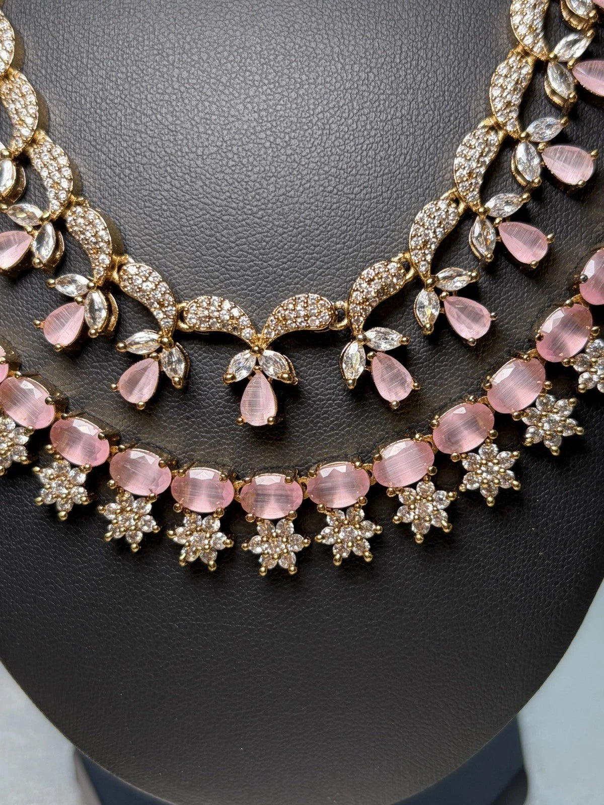 Blush Royale Bridal Necklace & Earrings Set