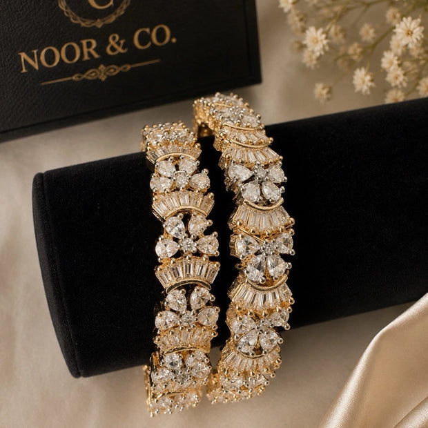 Celestial Bloom American Diamond Bangles