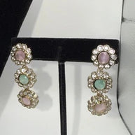 Pastel Floral Necklace Set with Matching Earrings