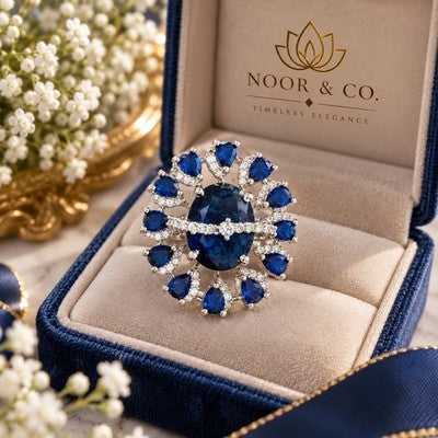 Blue Statement Ring