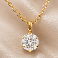 Classic Solitaire Pendant Necklace