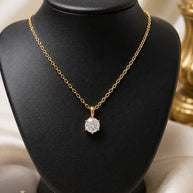 Classic Solitaire Pendant Necklace