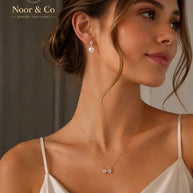 Crystal Bow Dainty Necklace