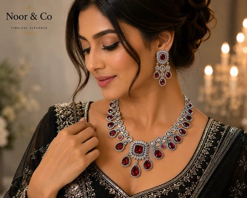 American Diamond Necklace Set
