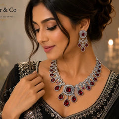 American Diamond Necklace Set