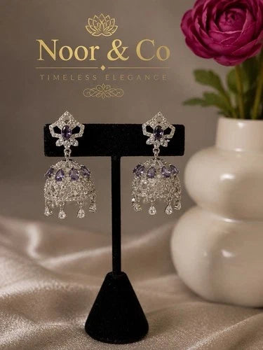 Noor & Co Ruby Jhumka Earrings