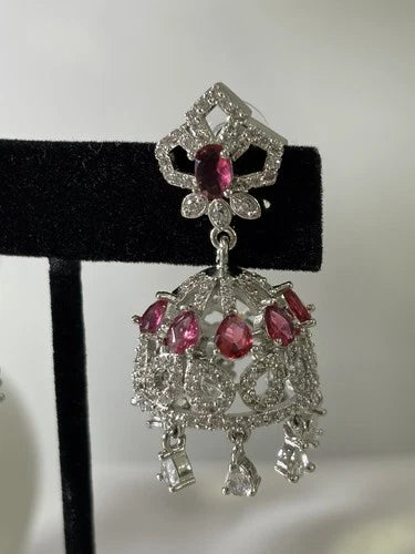 Noor & Co Ruby Jhumka Earrings