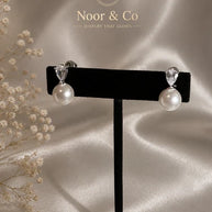 18K Gold Plated Luminous Pearl Teardrop Earrings