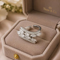 Noor & Co Leaf Statement Ring