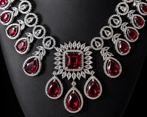 American Diamond Necklace Set