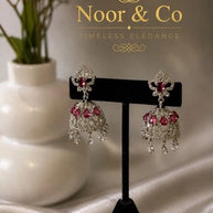 Noor & Co Ruby Jhumka Earrings